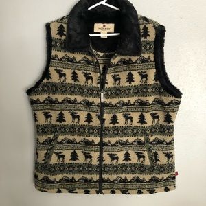Woolrich Moose Stripe Vest XL